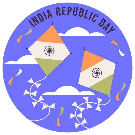 día de la república india gratis sticker