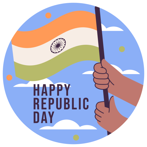 tag der republik indien kostenlos Sticker