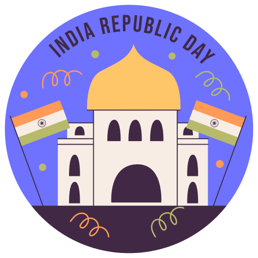 día de la república india gratis sticker