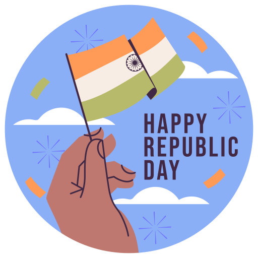 día de la república india gratis sticker