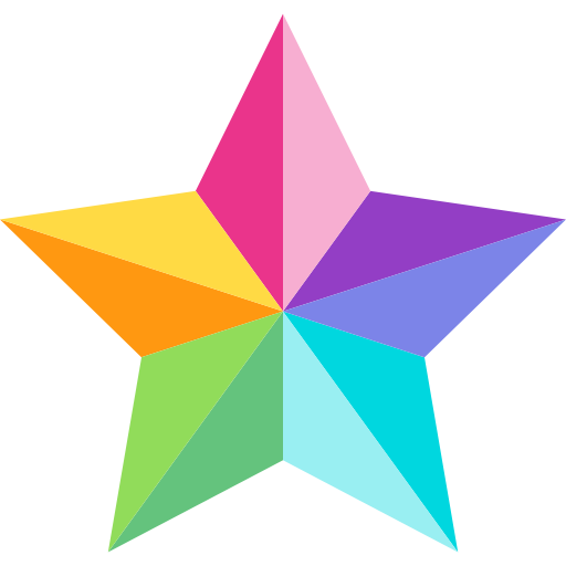 Star Basic Straight Flat icon