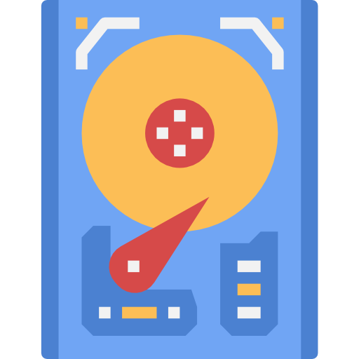 Hard Disk Linector Flat Icon