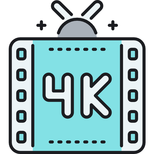 película 4k icono gratis