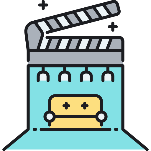 estudio de filmacion icono gratis