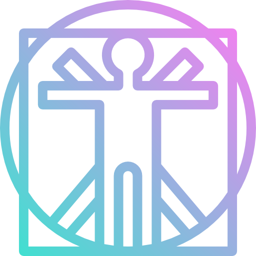 Vitruvian man free icon