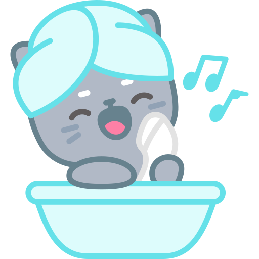Bathing free sticker Bathing free sticker
