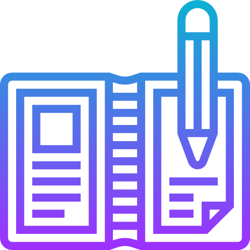 Notebook Meticulous Gradient icon