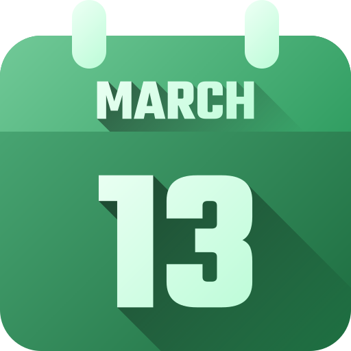 13 de marzo icono gratis