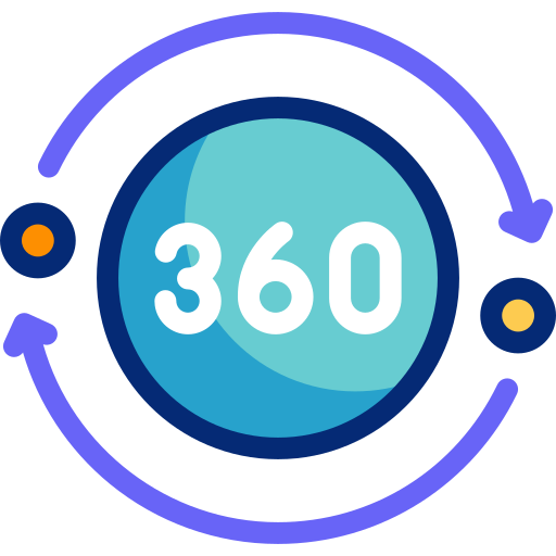 retroalimentación 360 icono gratis