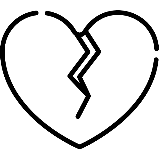 coeur brisé Icône gratuit