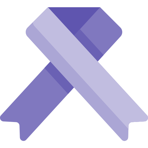 Purple Ribbon Special Flat Icon