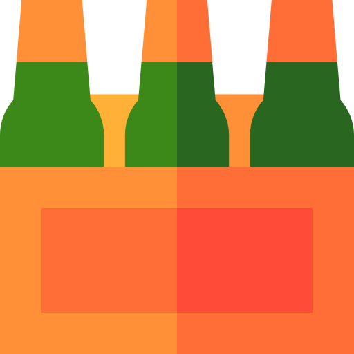 Bottle carrier Basic Straight Flat icon