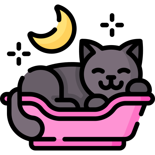 sueño de gato icono gratis