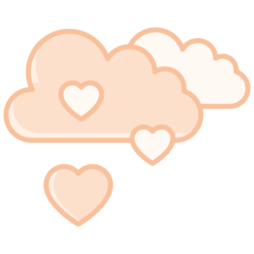 nube de amor icono gratis