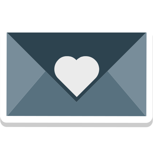 carta de amor icono gratis