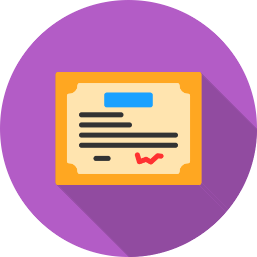 certificado grátis ícone