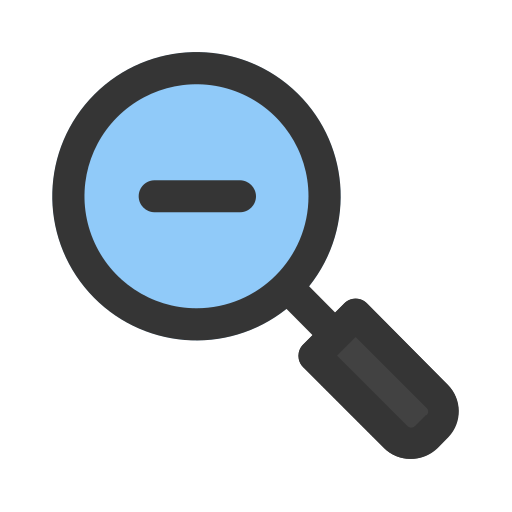 disminuir el zoom icono gratis