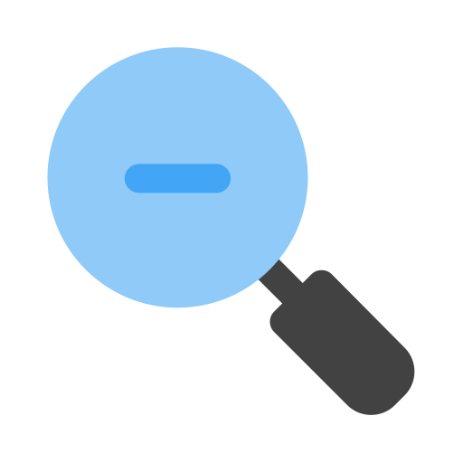 disminuir el zoom icono gratis