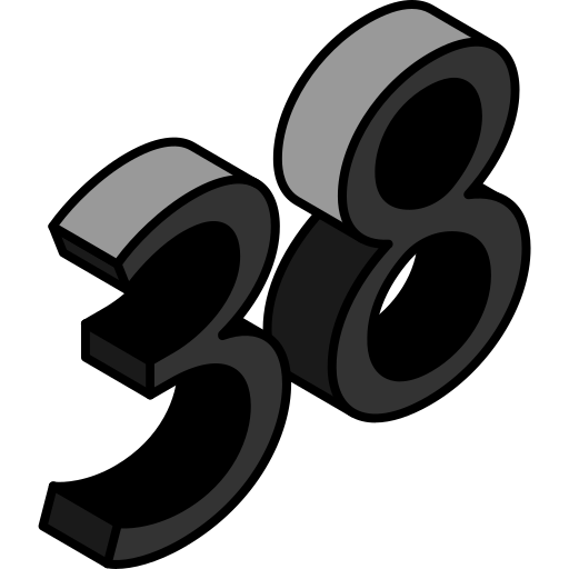 treinta y ocho icono gratis