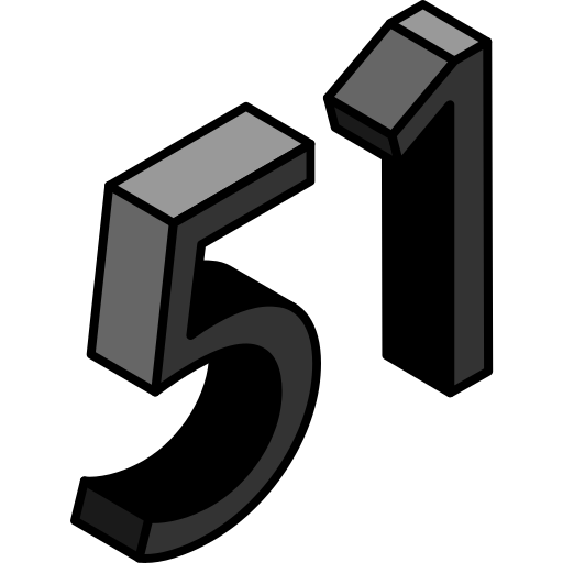 cincuenta y uno icono gratis