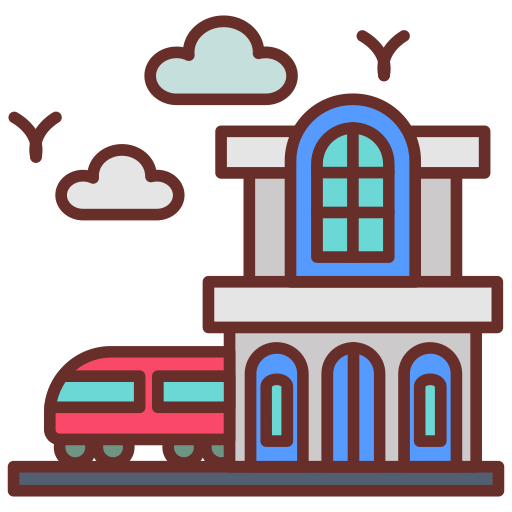 estación de tren icono gratis