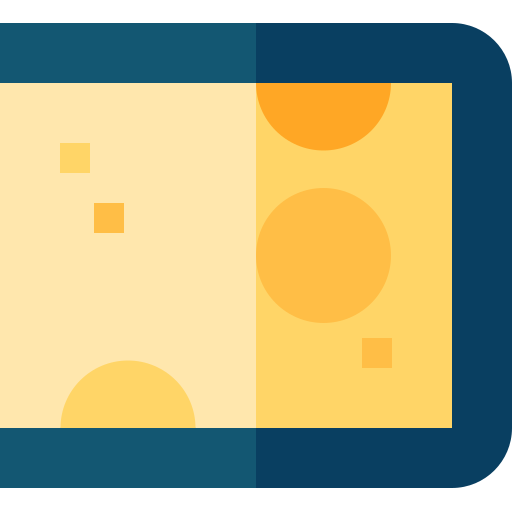 Cheese Basic Straight Flat icon