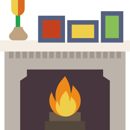 Fireplace Basic Miscellany Flat icon