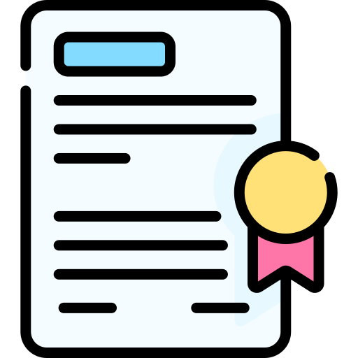Certificate free icon