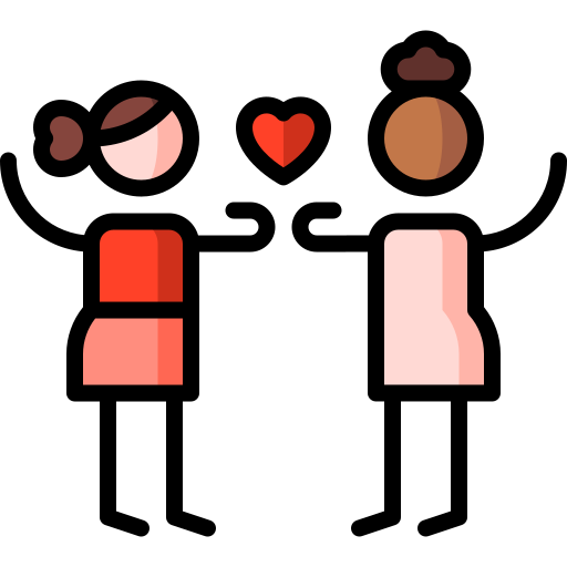 Girls Puppet Characters Lineal Color icon