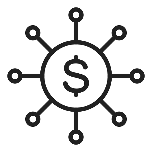 Cash flow free icon