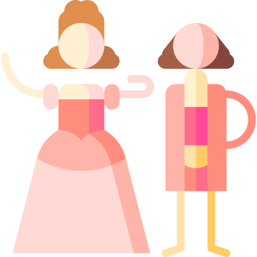 Baroque dance Puppet Characters Flat icon