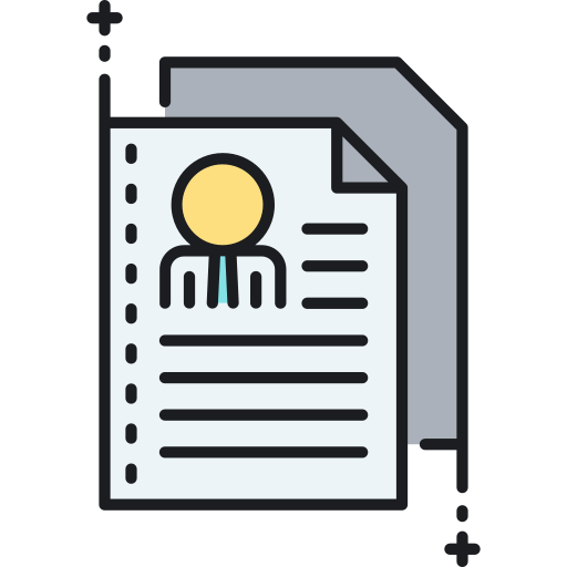 Resume Flaticons Lineal Color icon