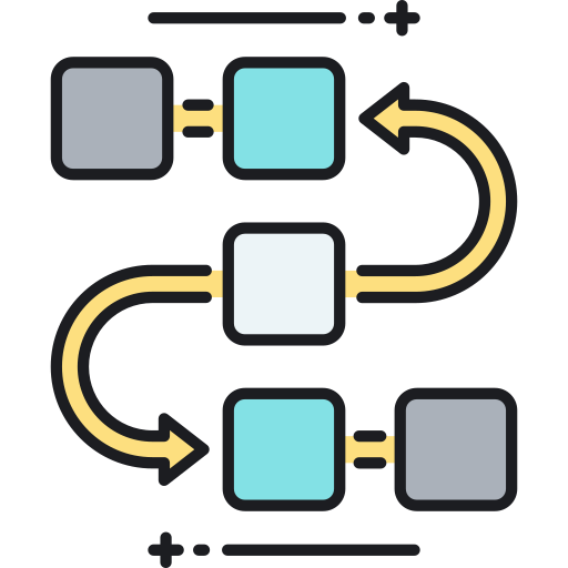 diagrama de flujo icono gratis