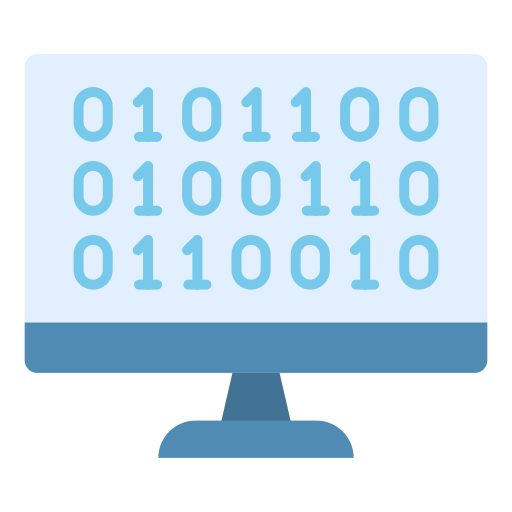 código binario icono gratis