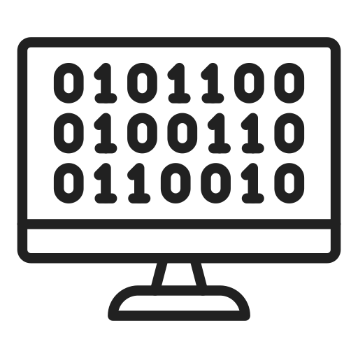 código binario icono gratis