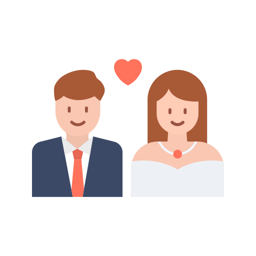 recién casados icono gratis