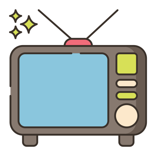 Television Flaticons Lineal Color icon