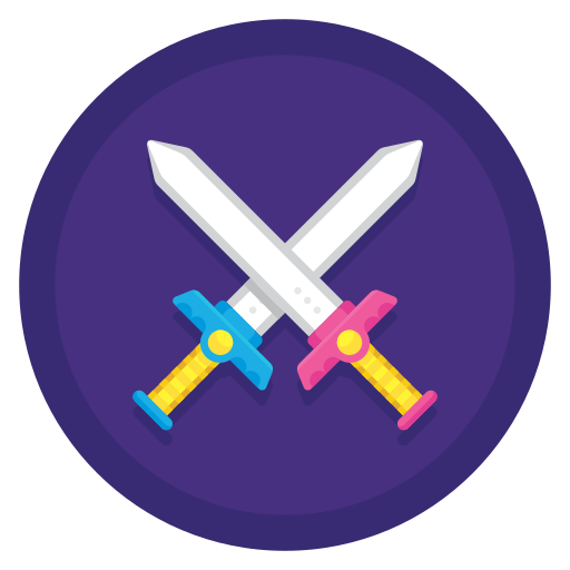 Crossing swords Flaticons Flat Circular icon