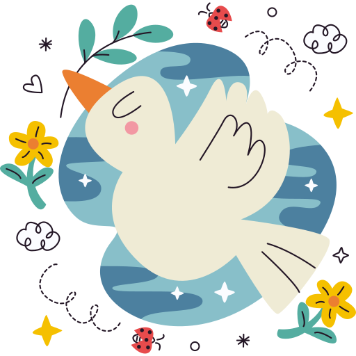 Dove free sticker