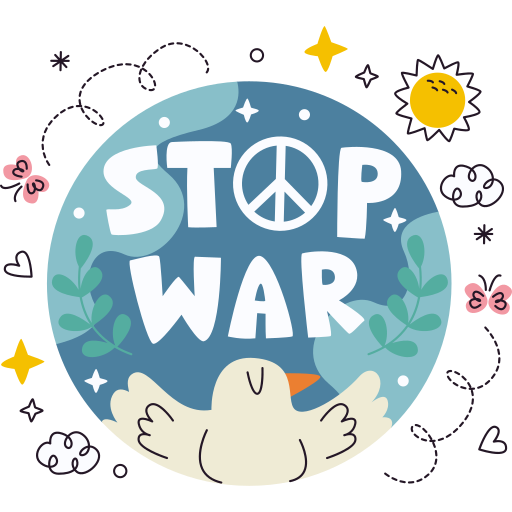 Stop war free sticker