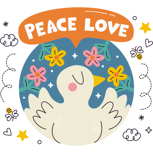Peace free sticker Peace free sticker