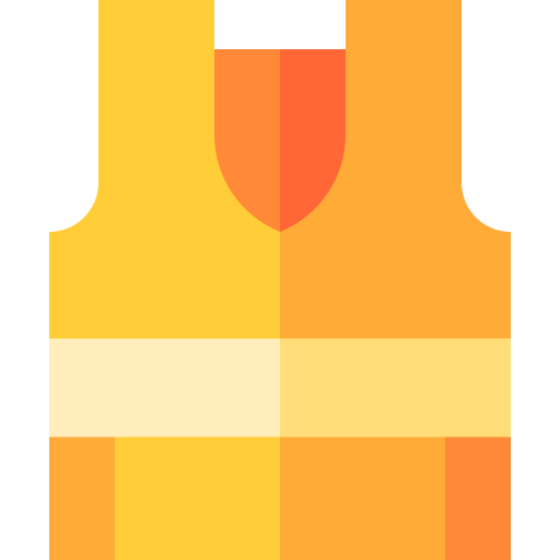 High visibility vest Basic Straight Flat icon