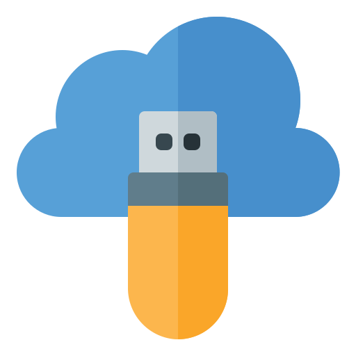 servicio de almacenamiento en la nube icono gratis