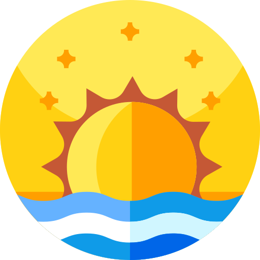 puesta de sol icono gratis