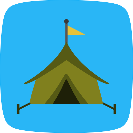 acampar icono gratis