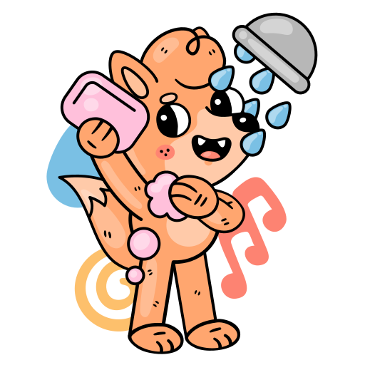 Shower free sticker