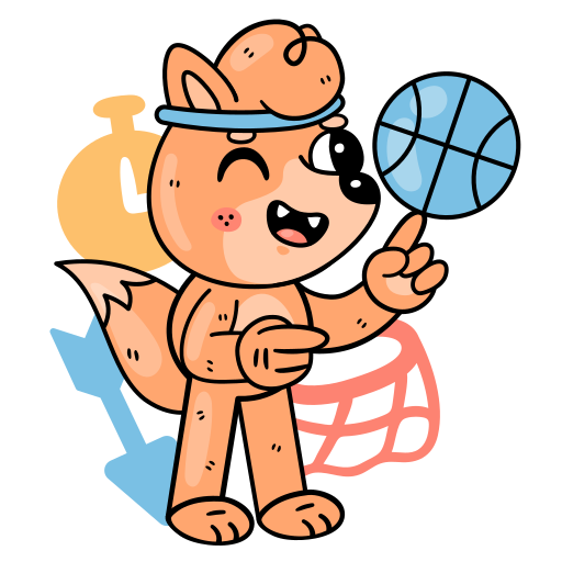 Basketball free sticker
