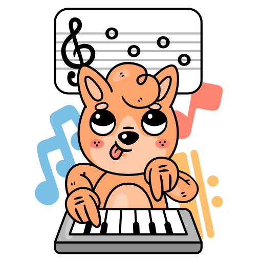 Piano free sticker Piano free sticker