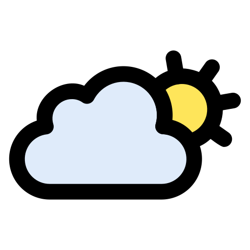 Cloudy sun free icon