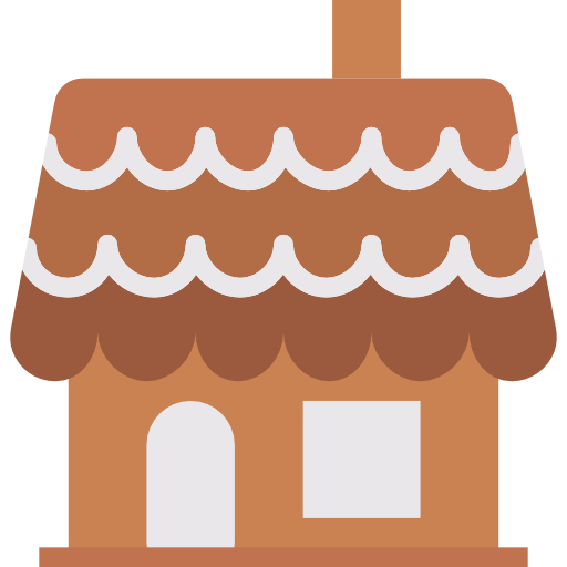 casa de jengibre icono gratis